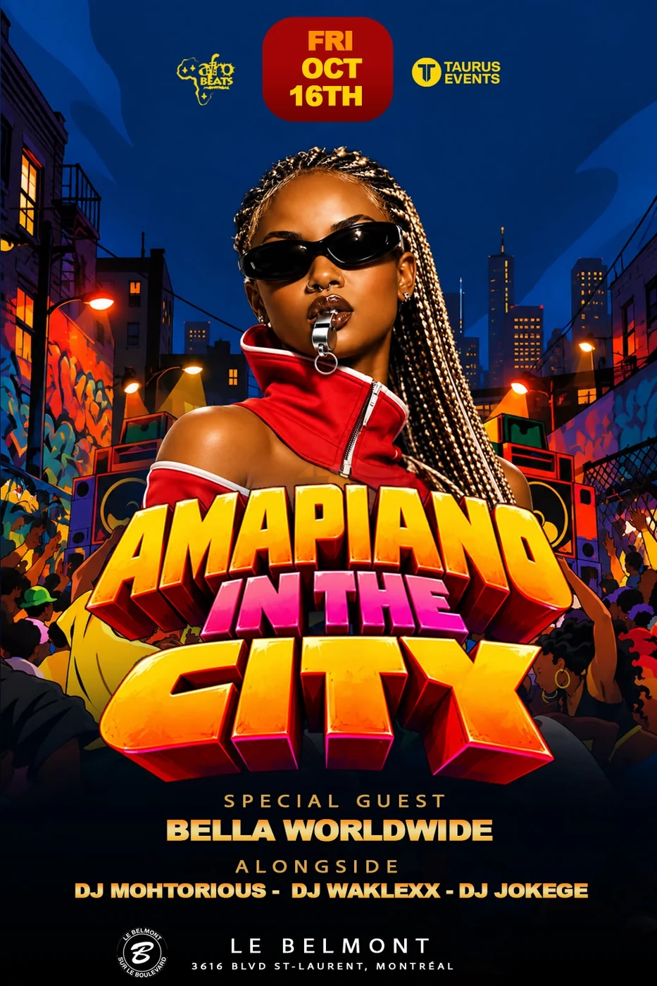 Amapiano in the City · Un flyer fourni par le client